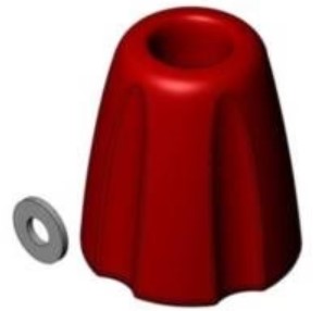REPUESTO YAKIMA FRONTLOADER KNOB W/ NUT, SQUARE THREAD
