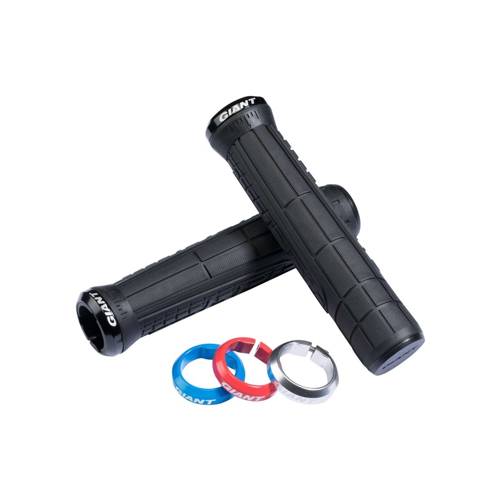 PUÑOS GIANT GIANT SWAGE SINGLE LOCK-ON GRIP BLACK/SILVER